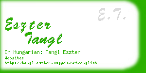 eszter tangl business card